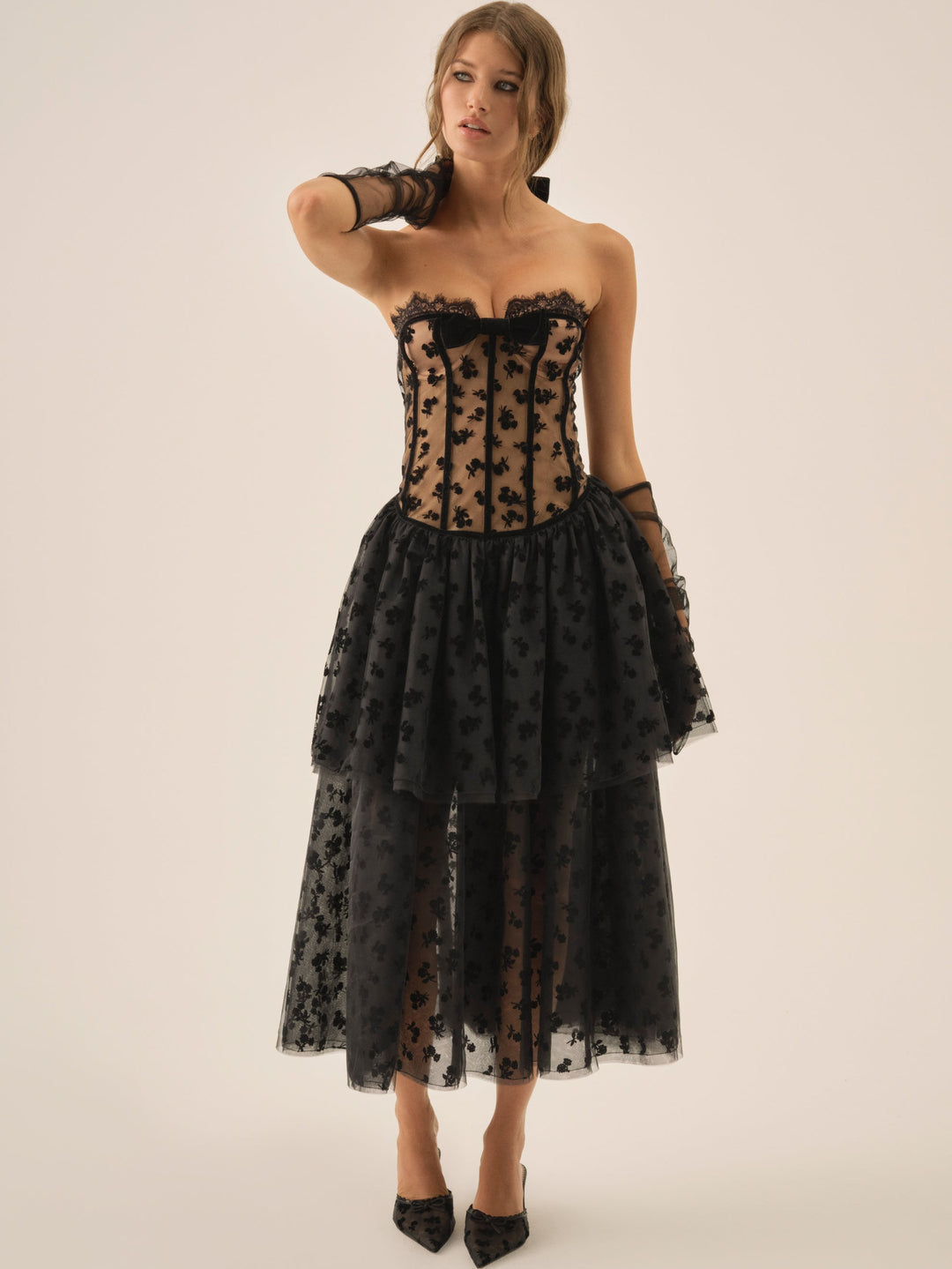 Dionne Midi Dress — Black