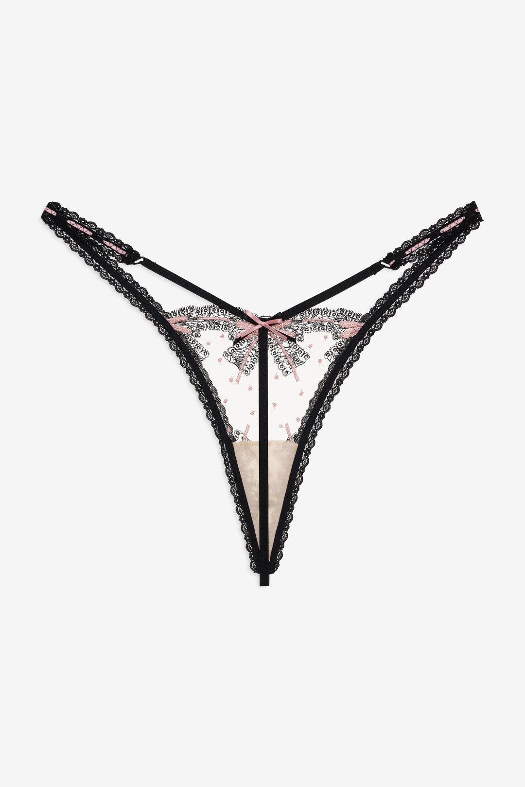 Love Letters Thong Panty — Black