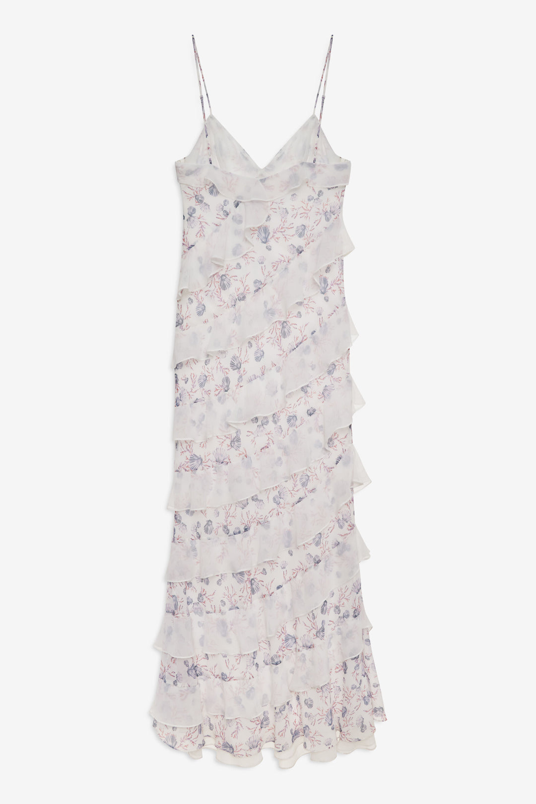 Debby Ruffled Maxi Dress — White