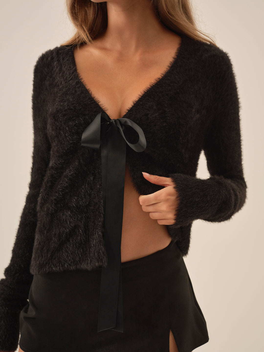 Tayla Knit Cardigan — Black