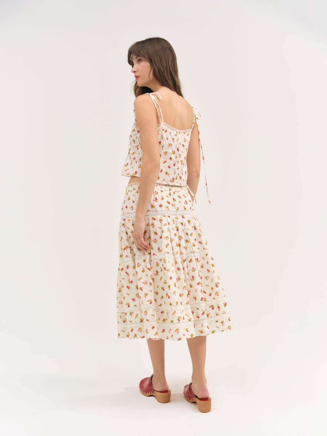 Adahlia Floral Top — Cream