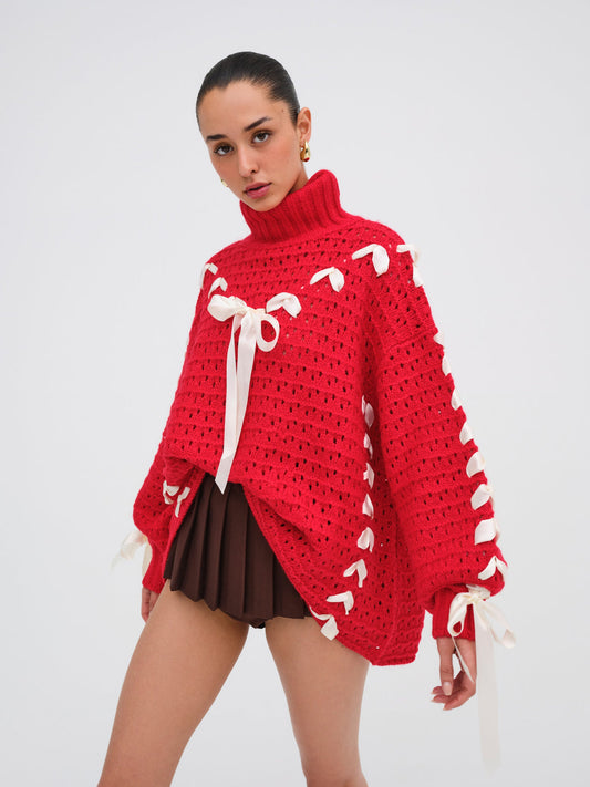 Liberty Oversized Sweater — Red