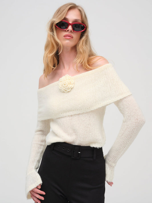 Aspen Knit Top — Cream
