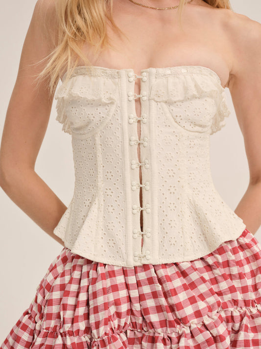 Tea Time Corset Top — Cream