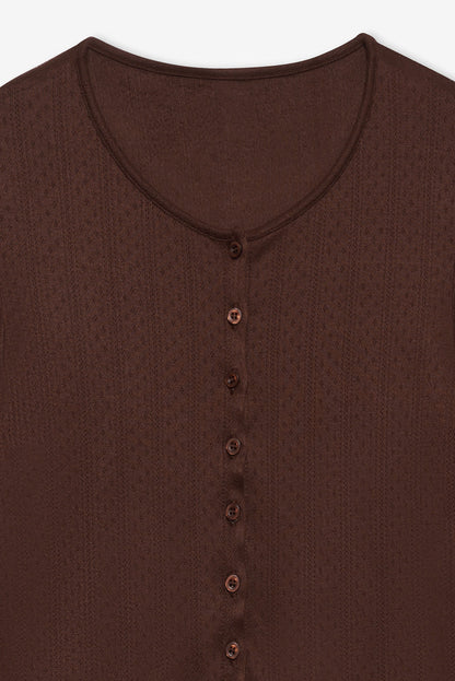 Elliana Cardigan — Chocolate