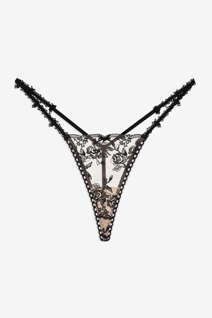 Sonia G String Panty — Black