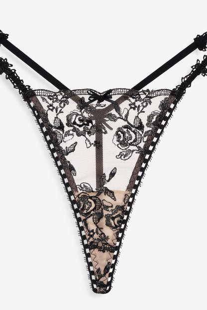 Sonia G String Panty — Black