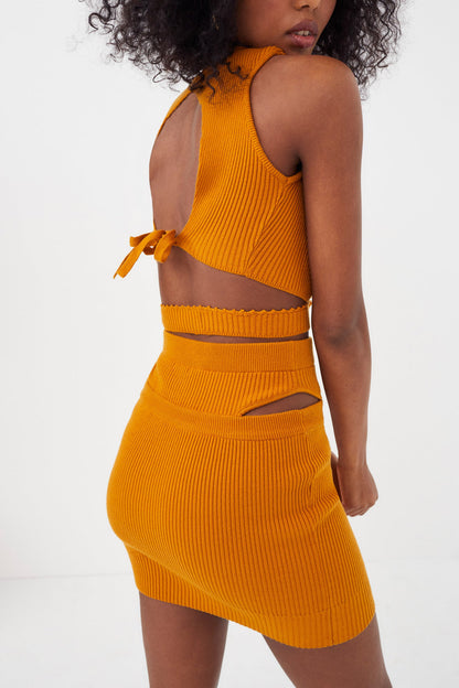 Maggie Mini Skirt — Orange