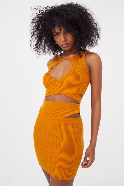 Maggie Mini Skirt — Orange