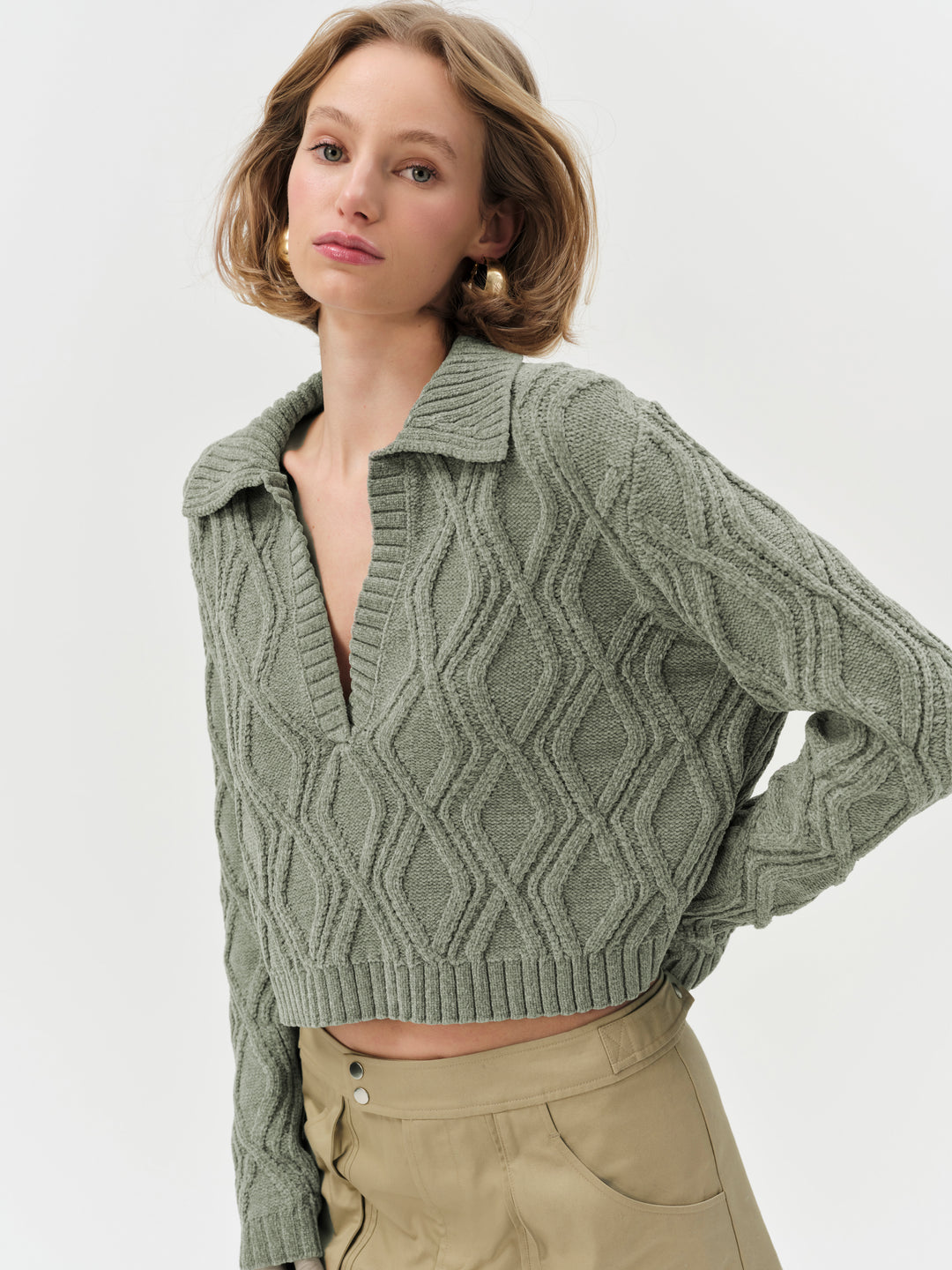 Madison Chenille Polo — Green