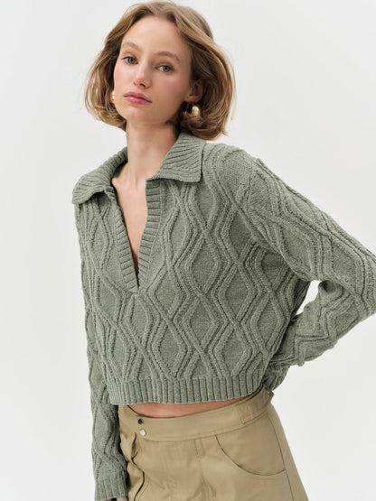 Madison Chenille Polo — Green