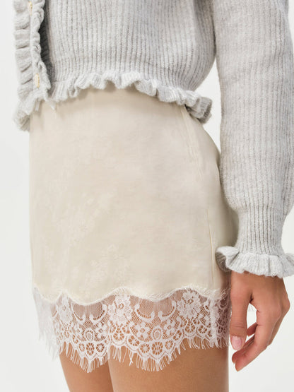 Madalie Slip Skirt — Cream