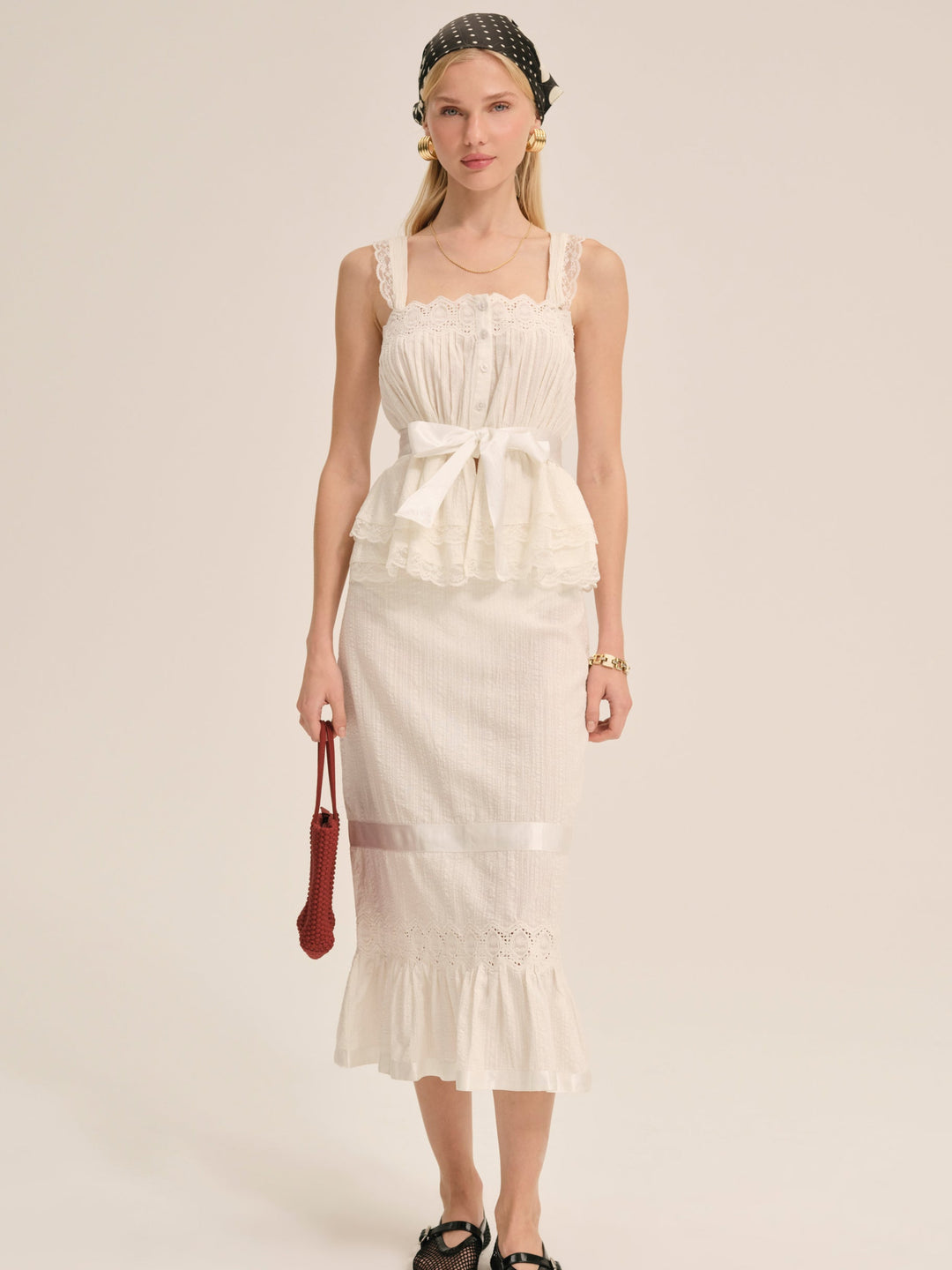 Sweet Summer Midi Skirt — White