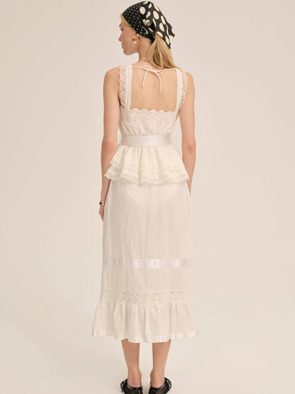 Sweet Summer Midi Skirt — White