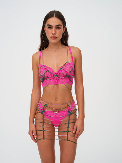 Tulip Rhinestone Skirt — Pink