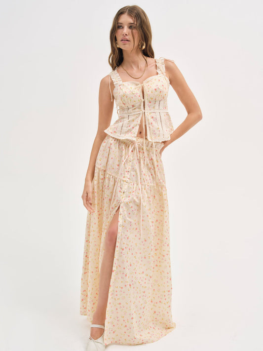 Tracy Maxi Skirt — Peach