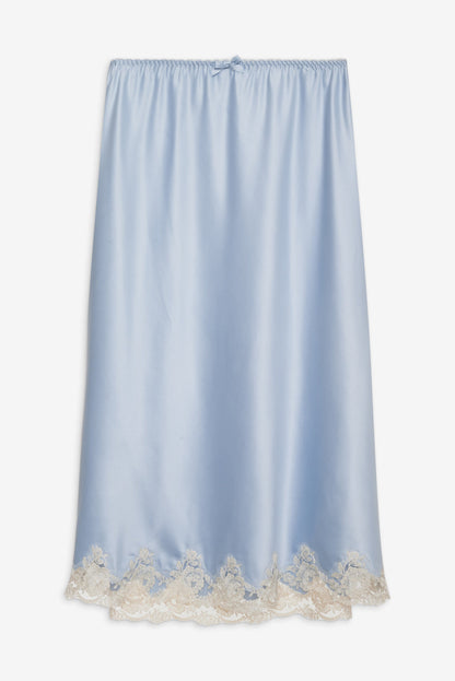 Sweetheart Midi Skirt — Dusty Blue