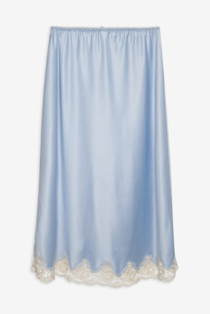 Sweetheart Midi Skirt — Dusty Blue