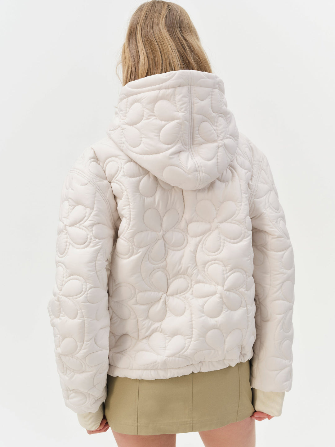 Isabel Quilted Puffer Jacket — Cream