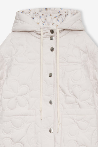 Isabel Quilted Puffer Jacket — Cream