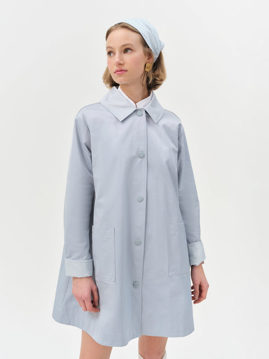 Leslie Button-Up Jacket — Blue