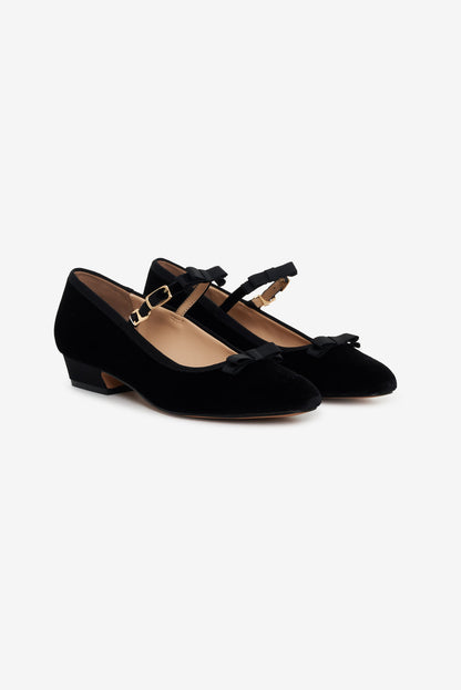 Lucia Velvet Mary Jane — Black