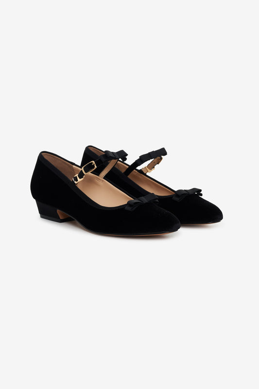 Lucia Velvet Mary Jane — Black