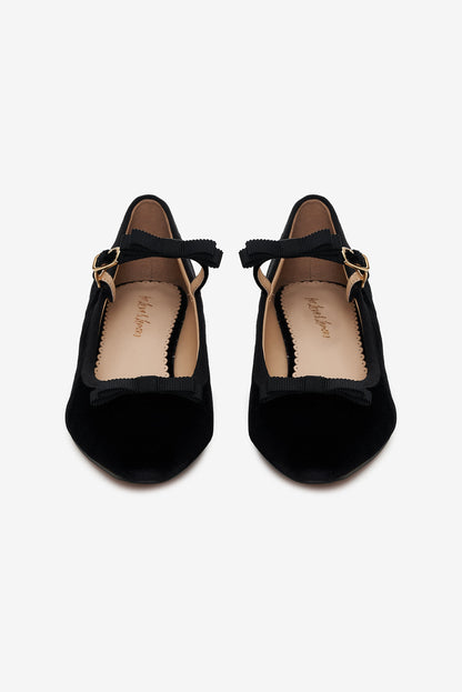 Lucia Velvet Mary Jane — Black