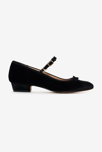 Lucia Velvet Mary Jane — Black