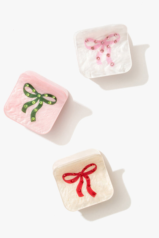 Bows Crystal Claw Clip Set of 3 — Multi