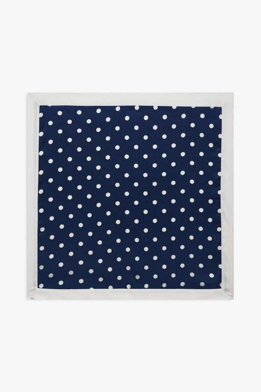 Seaside Dot Headscarf — Navy