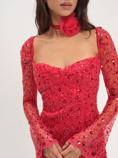 Gwendolyn Mini Dress — Red