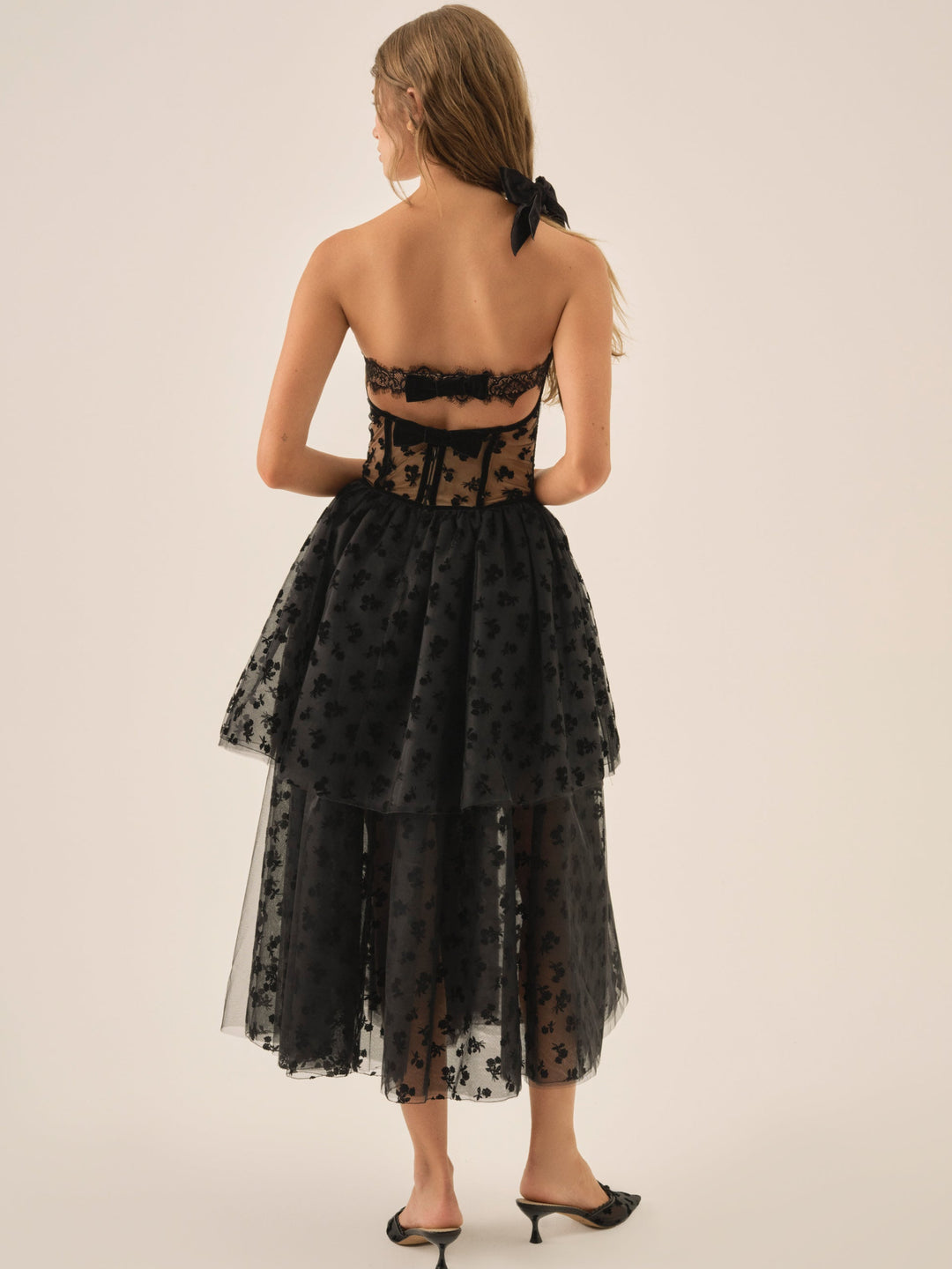 Dionne Midi Dress — Black