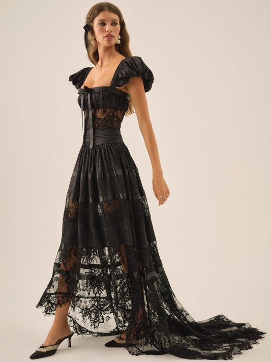 Annabelle Lace Gown — Black