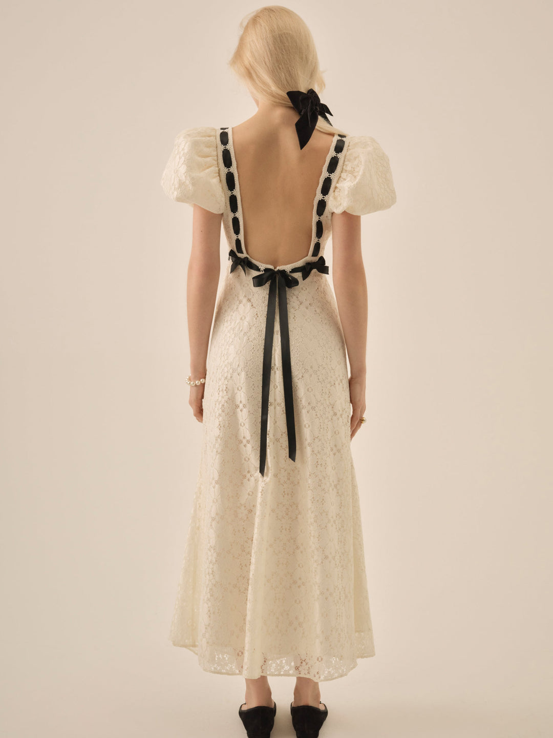 Creampuff Lace Maxi Dress — Cream