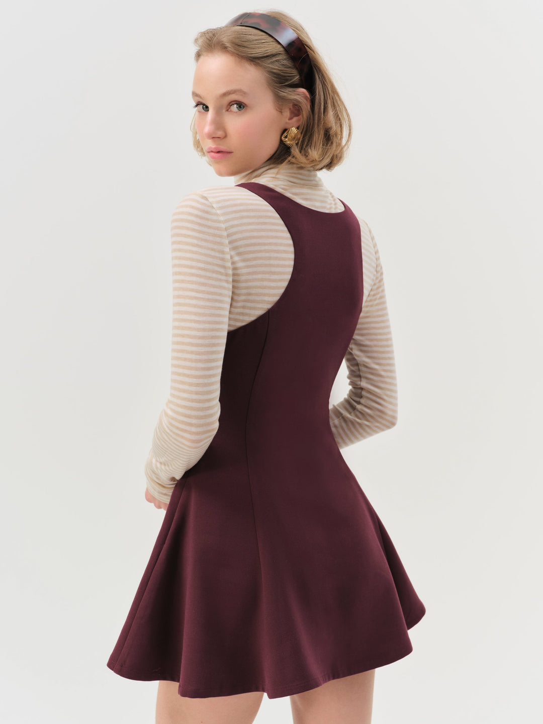 Selena Mini Dress — Burgundy