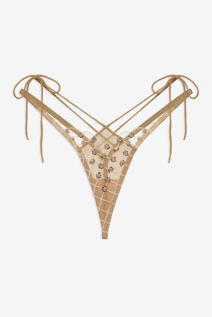 Dazzle Me Thong Panty — Gold