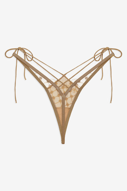 Dazzle Me Thong Panty — Gold