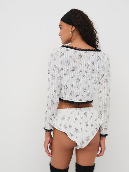 Fawn Cardigan — White