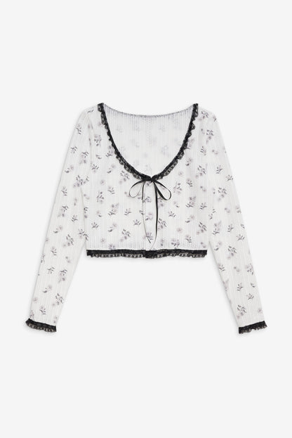 Fawn Cardigan — White