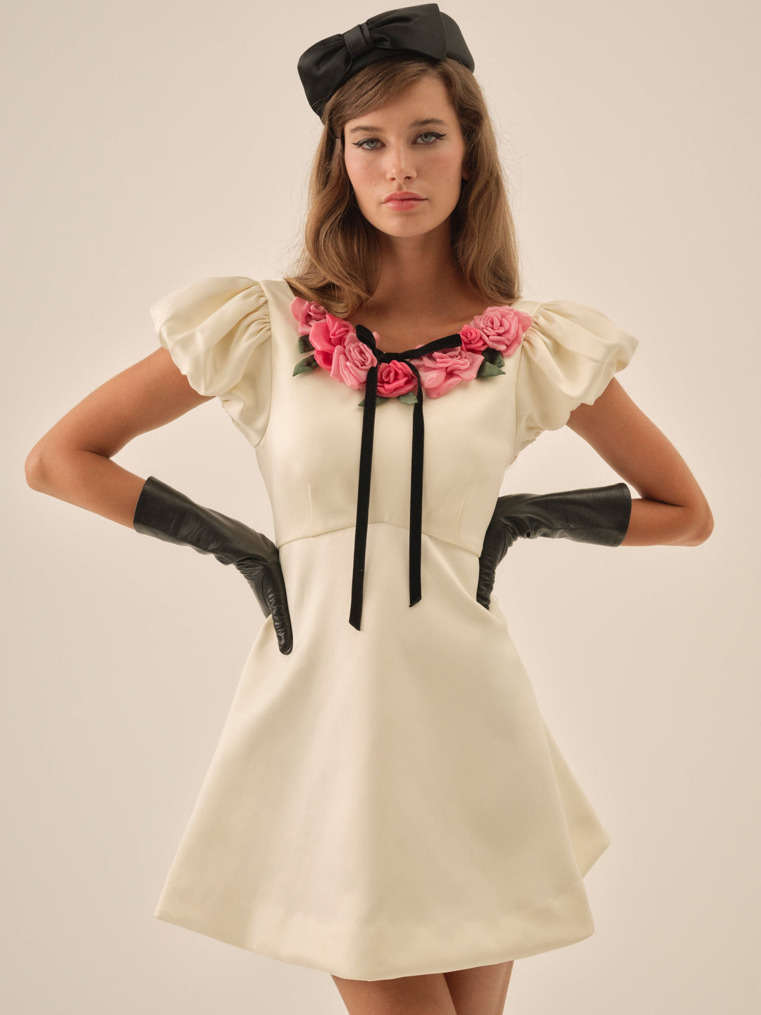 Rosalie Mini Dress — Cream