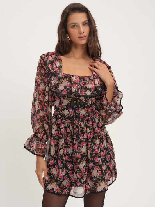 Amara Mini Dress — Black
