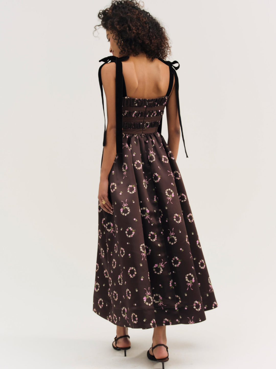 Kendra Midi Dress — Brown