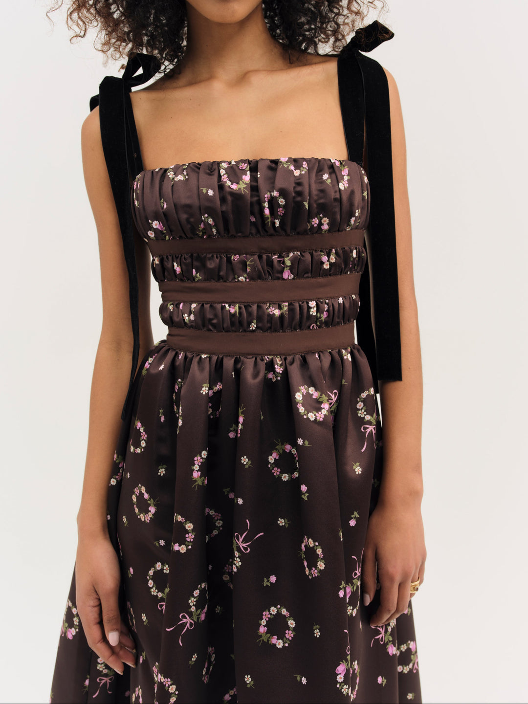 Kendra Midi Dress — Brown