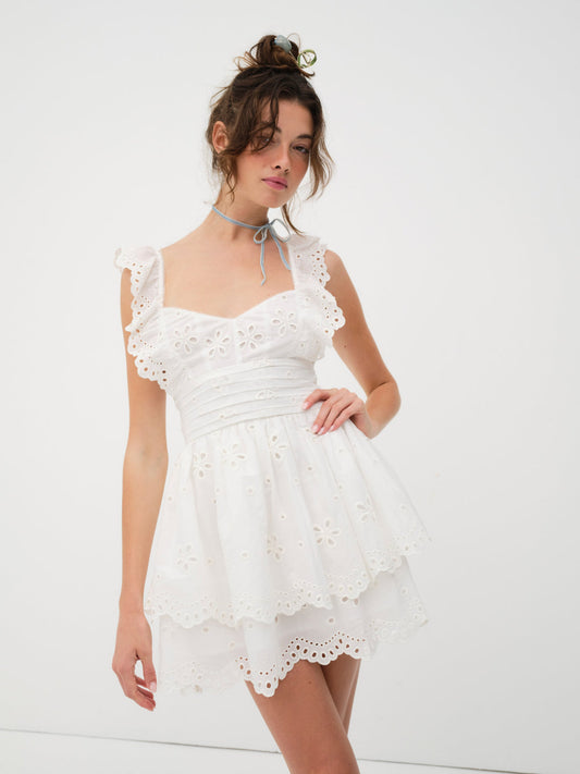 Serena Sleeveless Dress — White