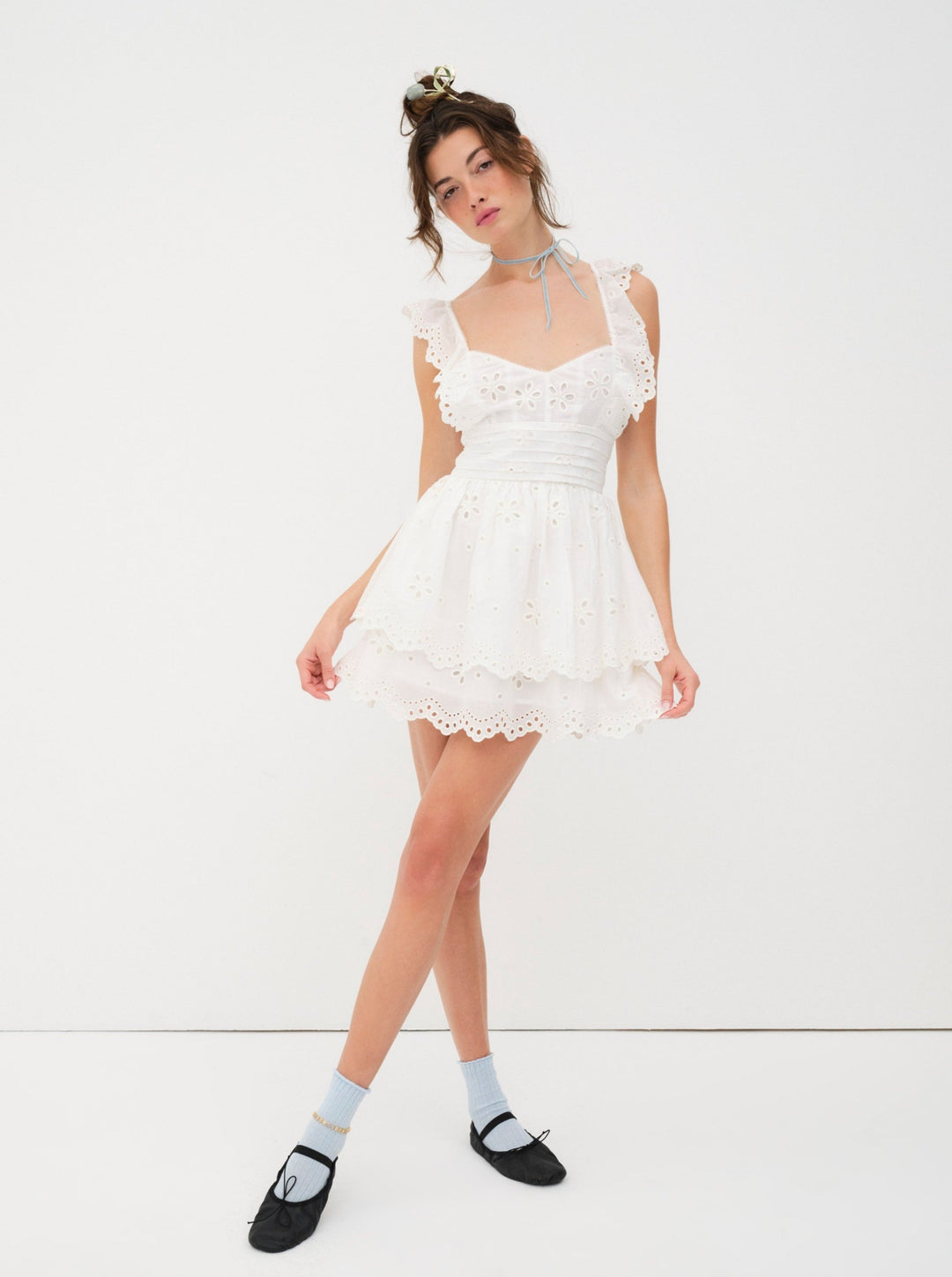 Serena Sleeveless Dress — White