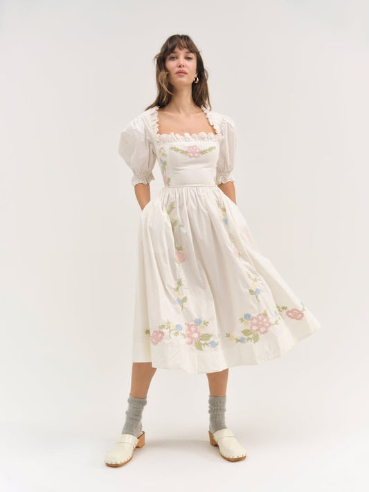 Erin Midi Dress — Cream