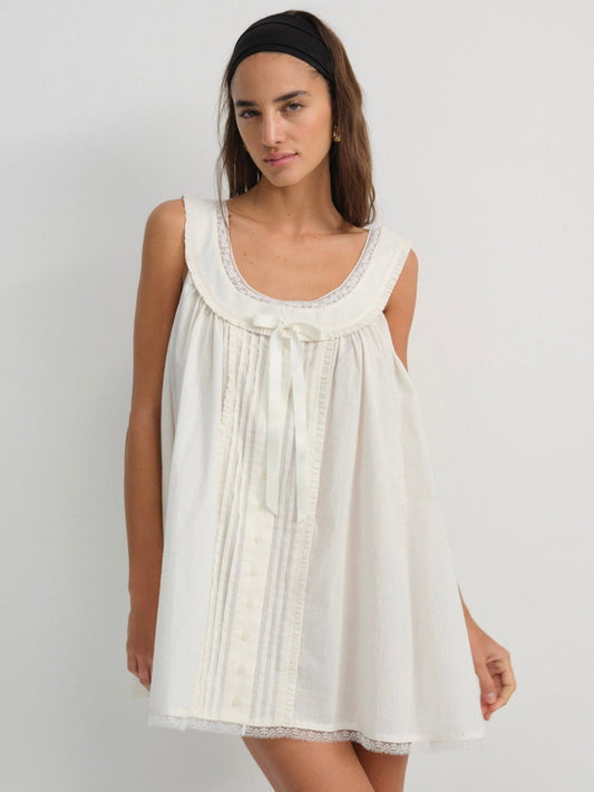 Venetia Slip Dress — Vintage Cream