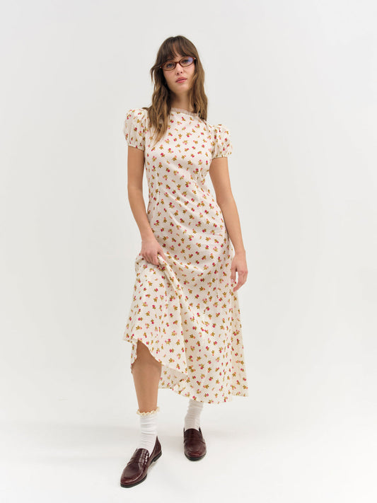 Adahlia Floral Maxi Dress — Cream