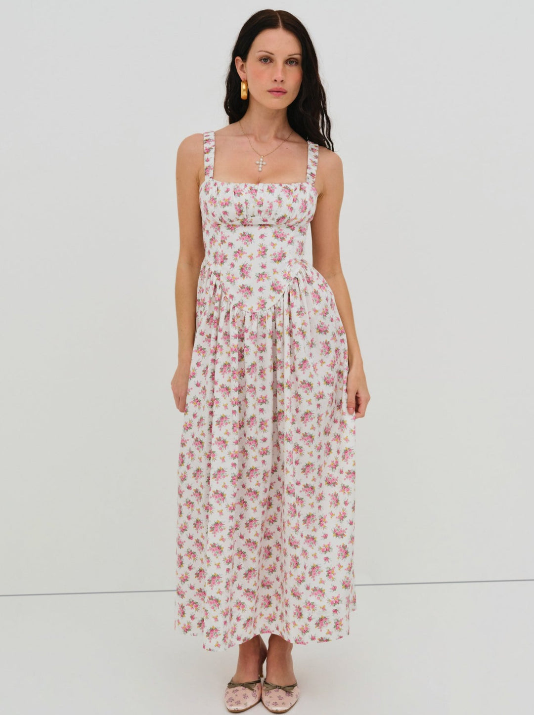Etienne Midi Dress — Pink